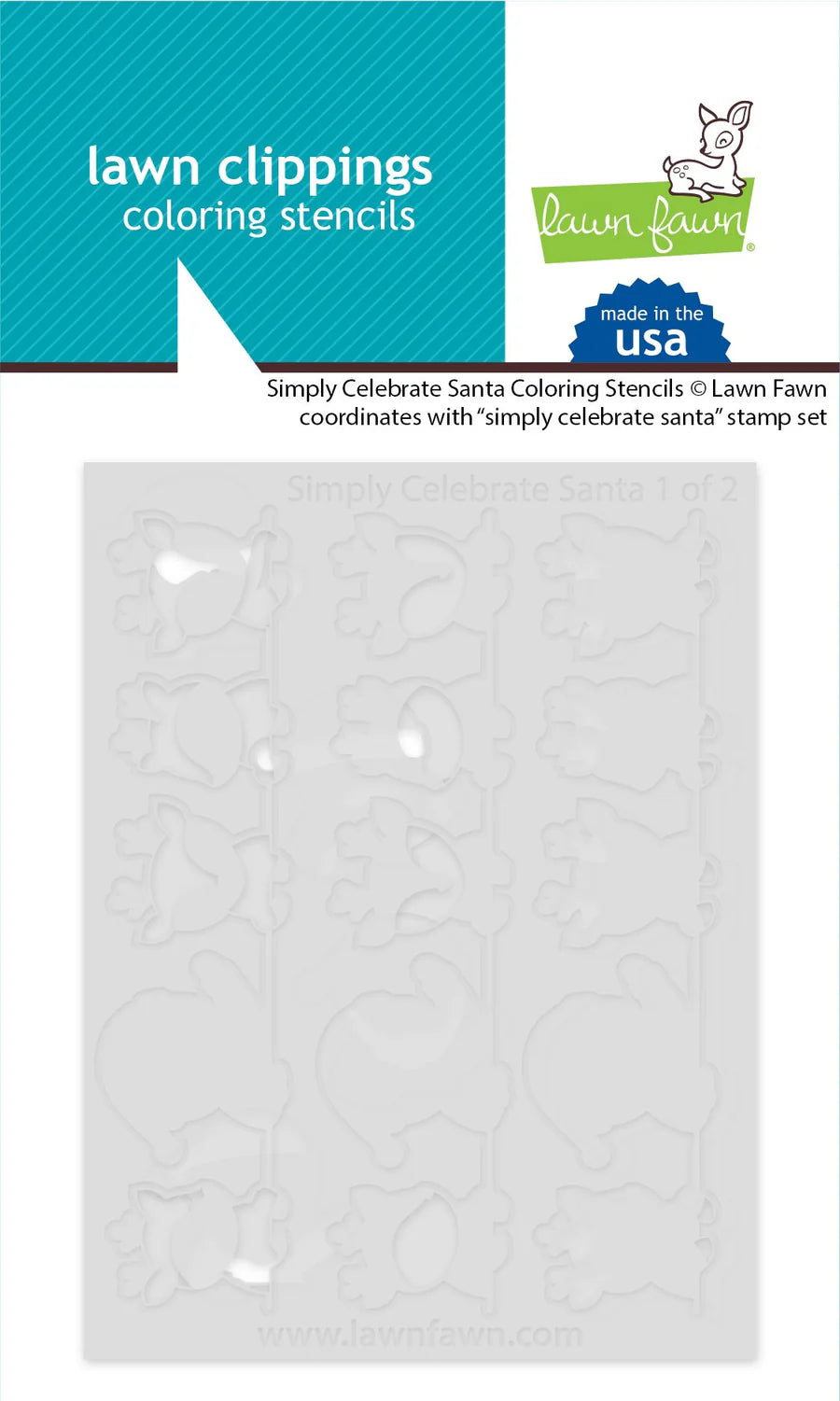 Simply Celebrate Santa Coloring Stencils