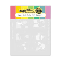 Open Book Trio Fall Stencil