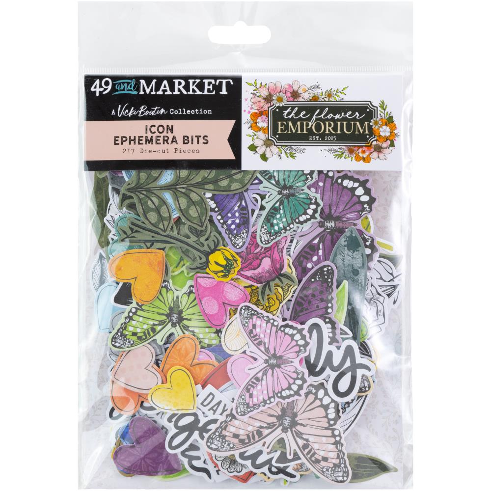 49 & Market The Flower Emporium by Vicki Boutin Icon Ephemera Bits Die Cuts