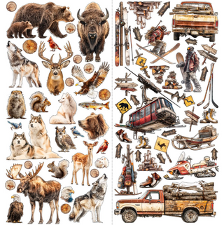 49 & Market Timber & Tweed Laser Cut Elements for Scrapbooking and Card Making