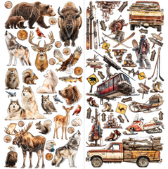 Timber & Tweed Laser Cut Element Set