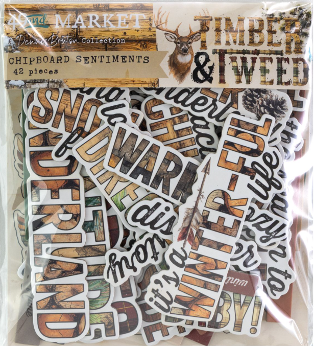 Timber & Tweed Chipboard Sentiments