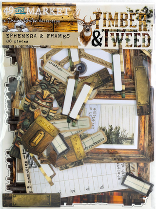 49 & Market's Timber & Tweed Ephemera Frames for Scrapbooking and Card Making