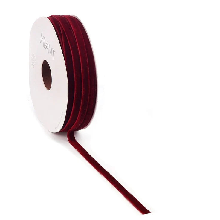 Vivant Velvety Ribbon - Bordeaux  - 21.87 yards