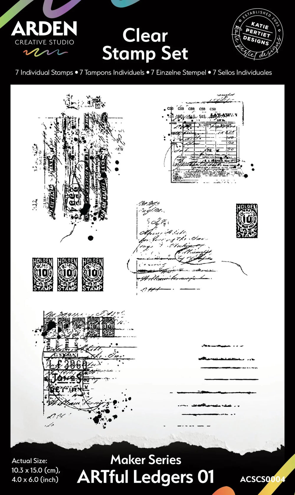 Maker Series ARTful Ledgers 01 Stamp Set