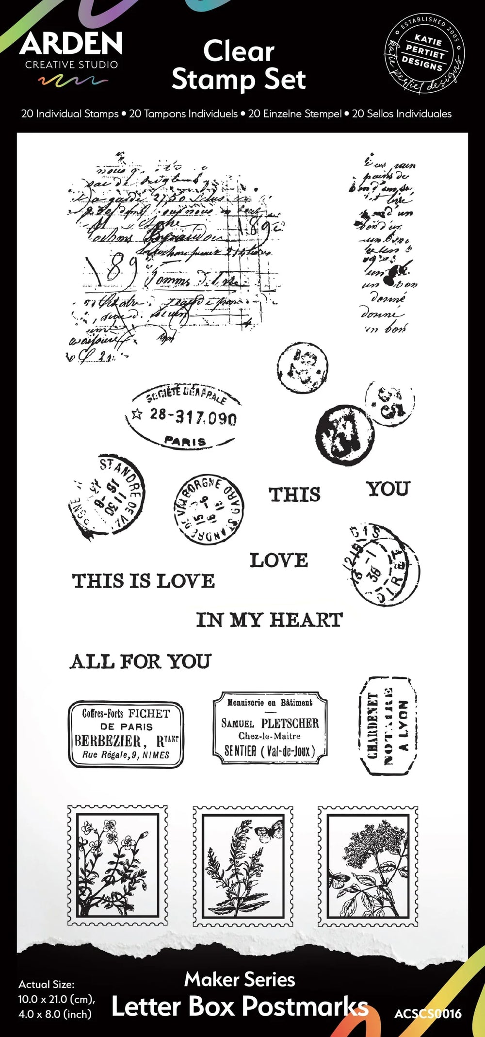 Studio Maker Series Letter Box Postmarks Stamp Set