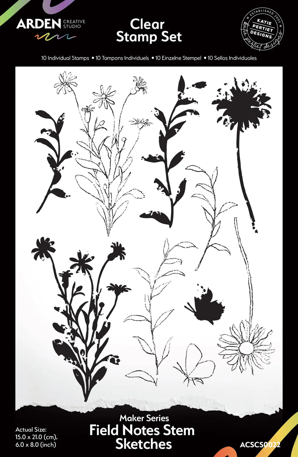 Field Note Stem Sketches Stamp Set