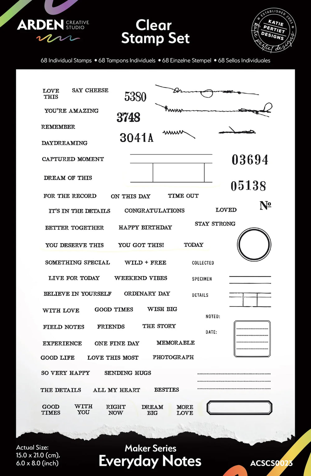 Maker Series Everyday Notes Stamp Set