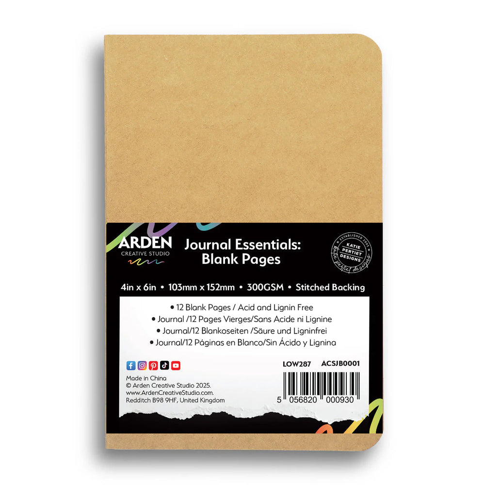 Journal Essentials: Blank Pages 4"x6" Stitched Journal