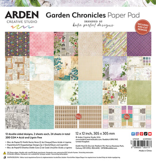 ACSPP0023 Garden Chronicles 12inx12in Paper Pad Designed by Katie Pertiet
