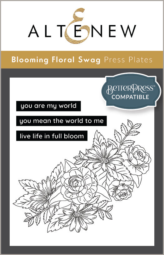 Blooming Floral Swag Press Plate