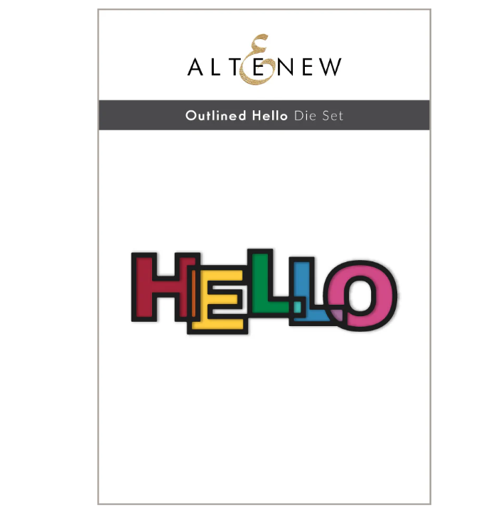 Outlined Hello Die Set