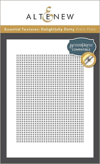 Altenew betterpress plates essential textures delightfully dotty press plate