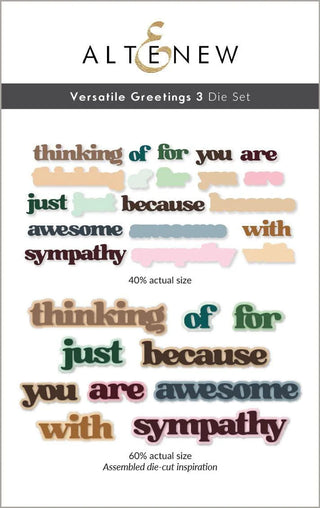 Altenew Versatile Greetings 3 Comfort Edition Die Set for Card Making Sentiments