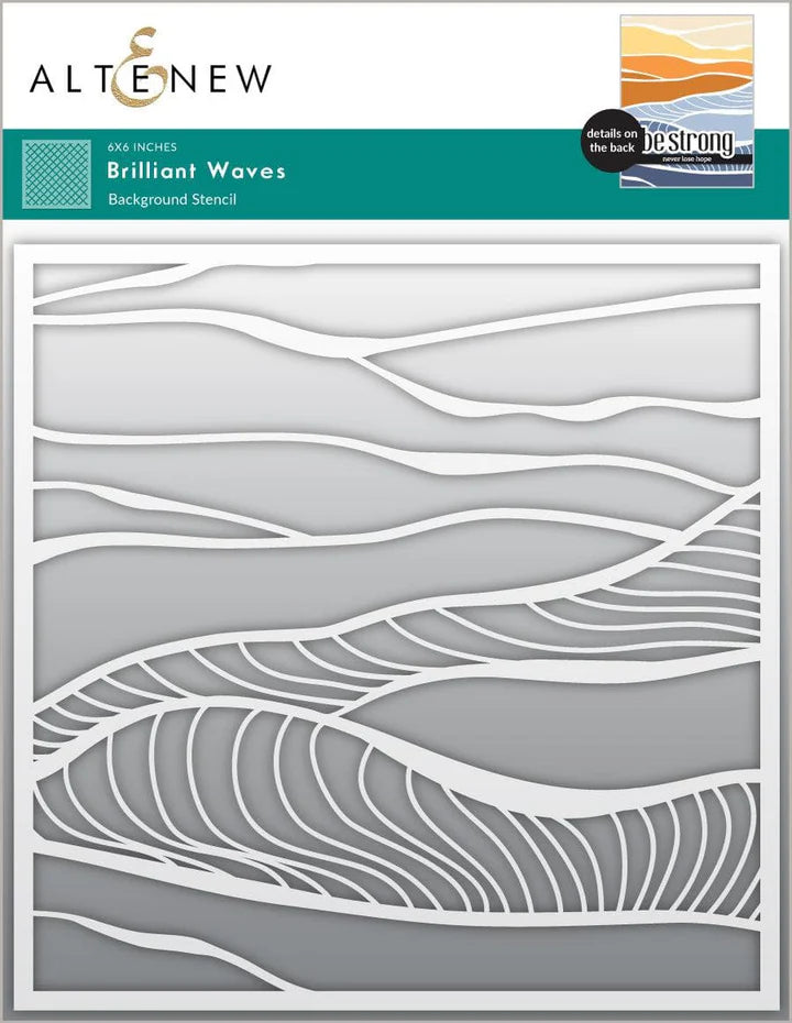 Altenew Brilliant Waves Background Stencil for Card Making