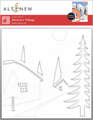 Altenew stencil abstract village builder stencil set 4-in-1
