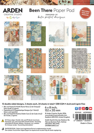 Arden Creative Studio Katie Pertiet Been There Travel Themed 6inx8in Paper Pad