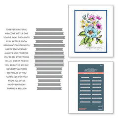 Always and Forever Sentiment Strips Press Plate & Die Set