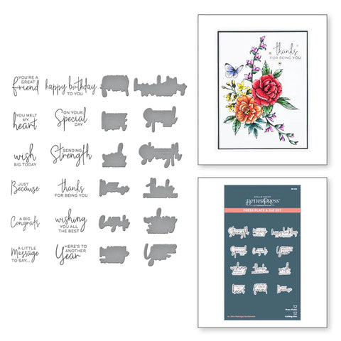 A Little Message Sentiments Press Plate & Die Set from the BetterPress Collection
