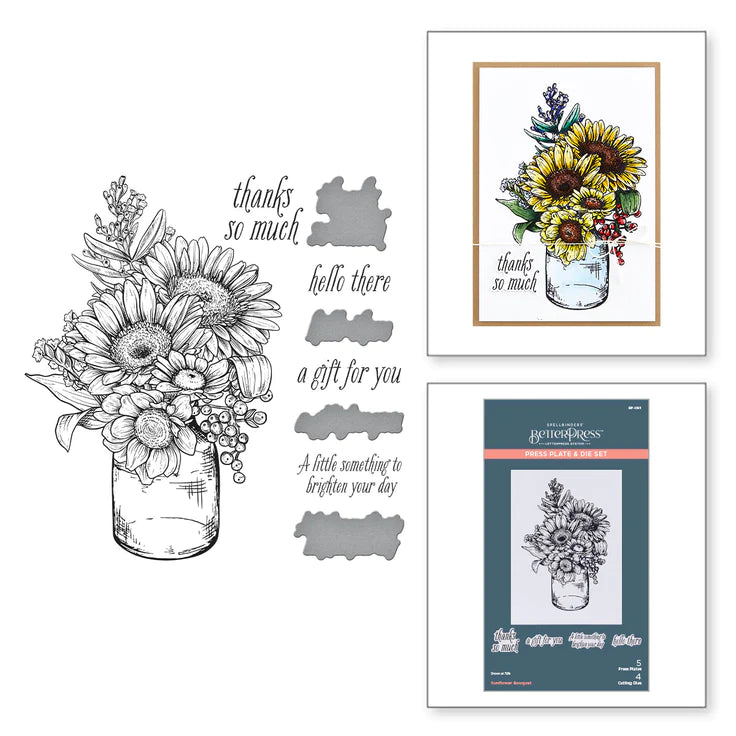 Sunflower Bouquet Press Plate & Die Set