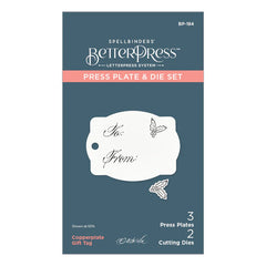 Copperplate Gift Tag Press Plate & Die Set