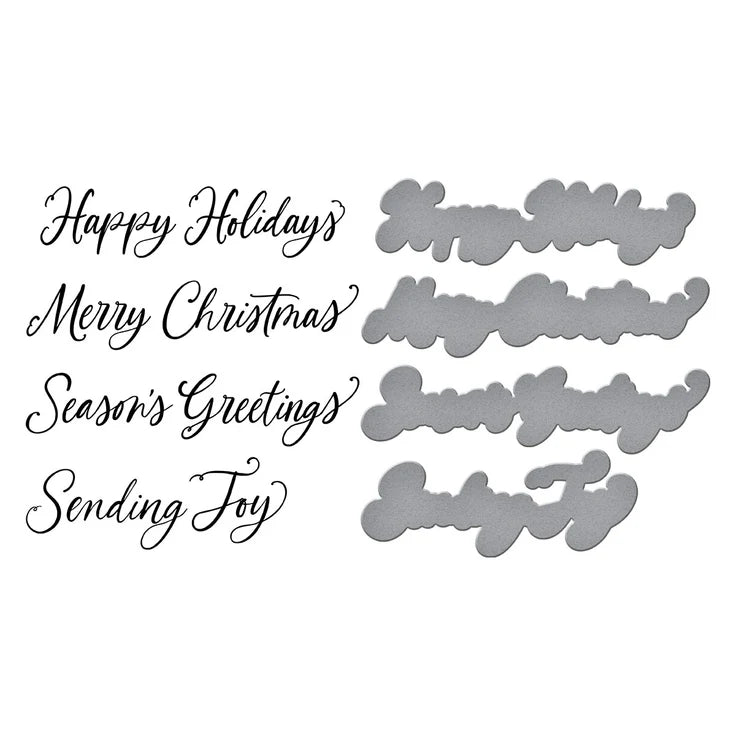 Sending Joy Sentiments BetterPress Press Plate & Die Set