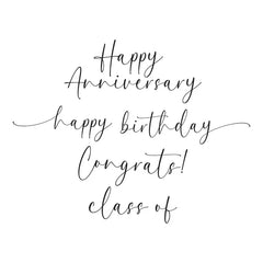 Sweeping Celebration Sentiments Press Plates