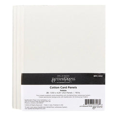 Pebble BetterPress A2 Cotton Card Panels - 25 Pack