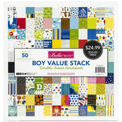 Bella Boulevard Boy Value Stack - 12x12 Double-Sided Cardstock