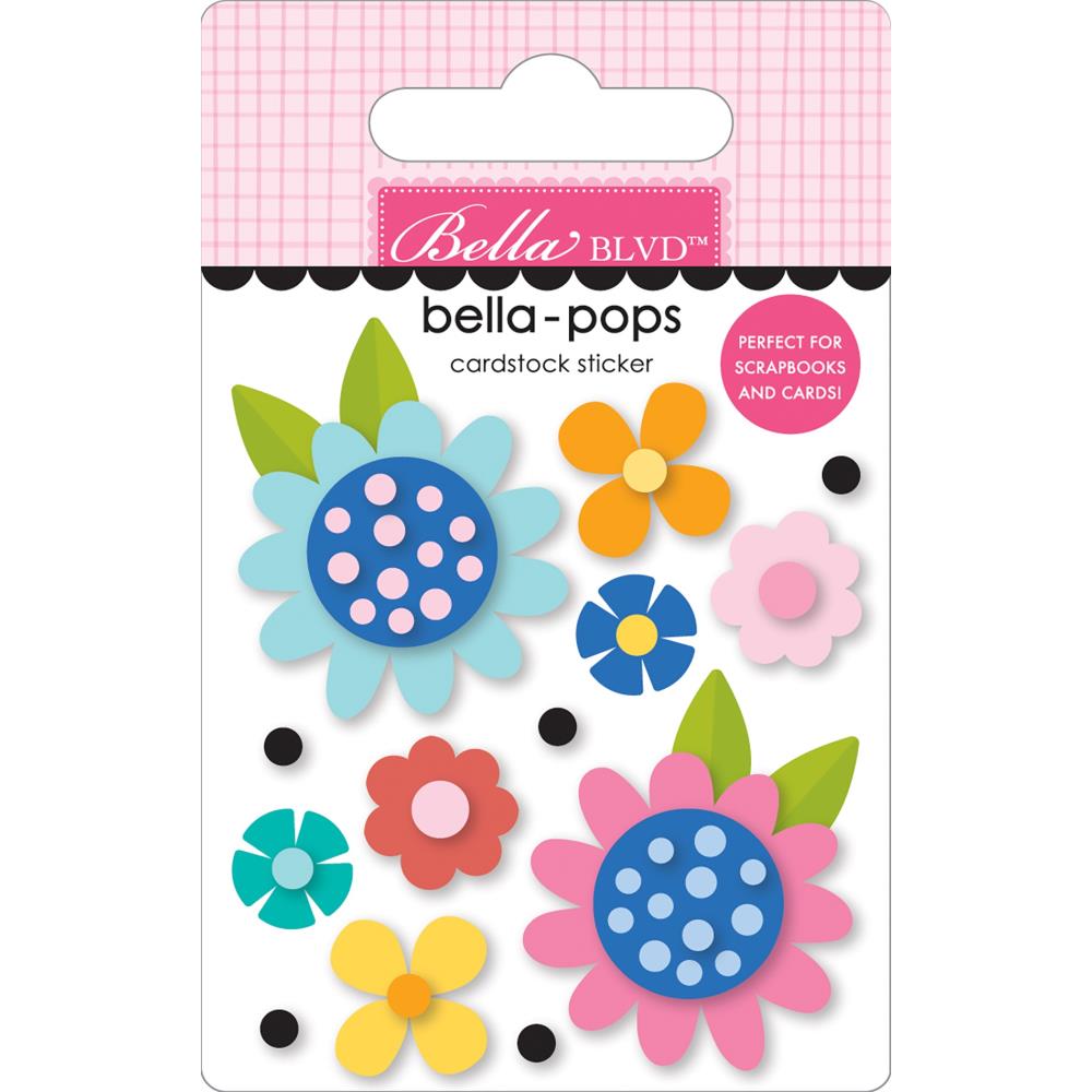 Bella Boulevard Hello Beautiful Floral Bella Pops Dimensional Stickers