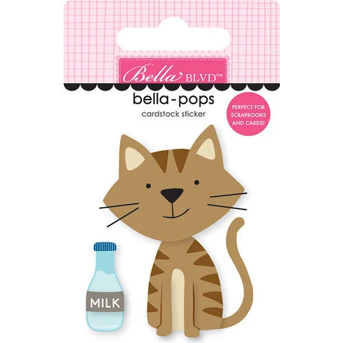Bella Boulevard Tabby Cat Bella Pops Dimensional Sticker