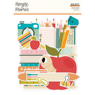 Book Fair Big Pits & Pieces Die Cut Ephemera Pack for Scrapbook Layouts
