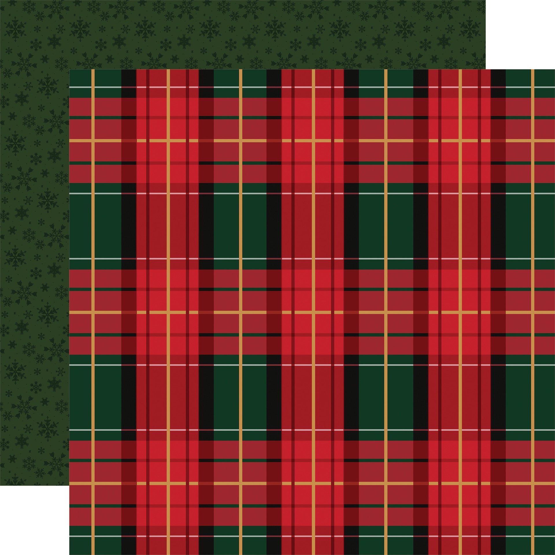 A Wonderful Christmas Classic Christmas Plaid Patterned Paper