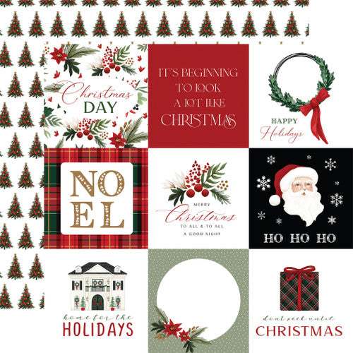 A Wonderful Christmas 4x4 Journaling Cards Patterned Paper