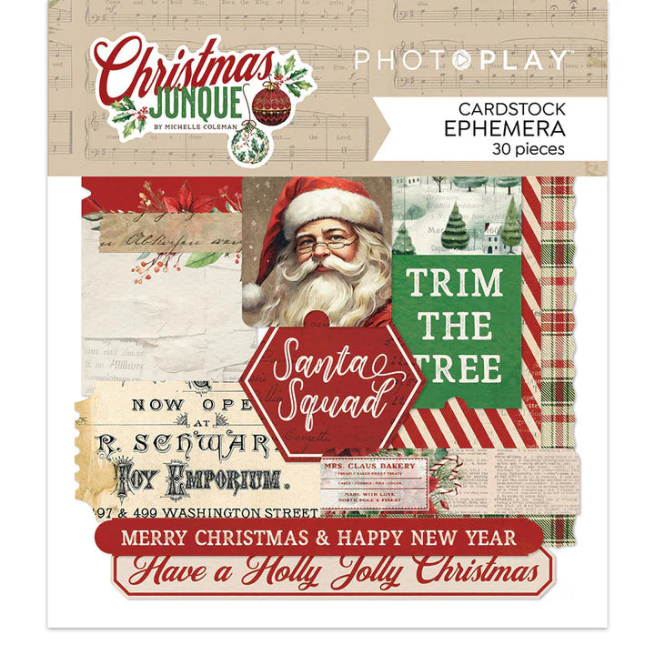 Christmas Junque Ephemera Die Cut Pack