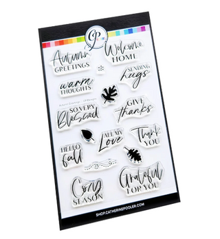 Catherine Pooler Autumn Greetings Sentiments Stamp Set