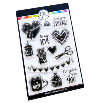Catherine Pooler Crush on You Valentines Stamp Set
