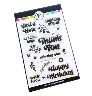 Catherine Pooler Flourishes Sentiments Stamp Set