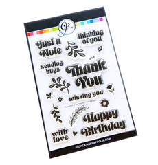 Flourishes & Sentiments Stamp Set