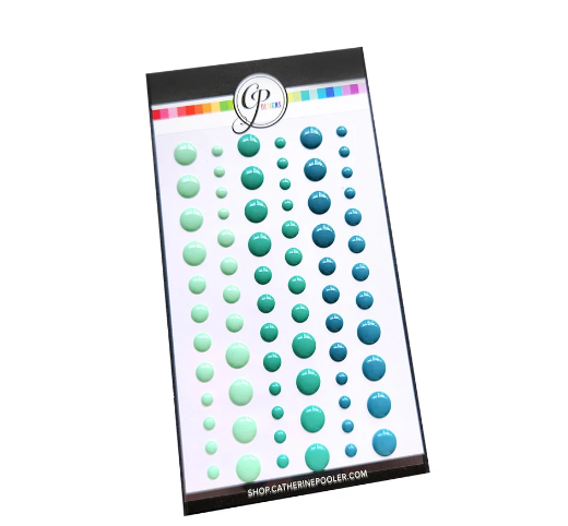 Party Green-Blues Enamel Dots