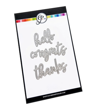 Catherine Pooler Scripted Sentiments Trio Word Dies