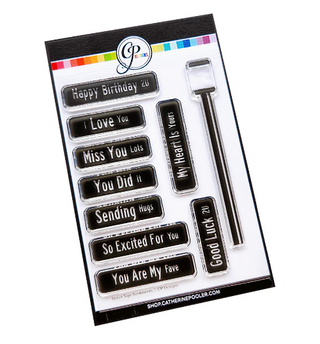 Catherine Pooler Street Sign Sentiments Stamp Set for Card Making