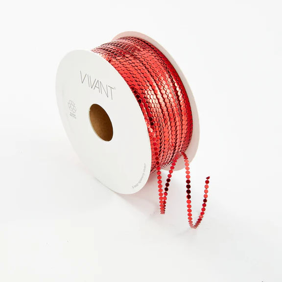 Circle' Red Metallic Cord - 54 yards