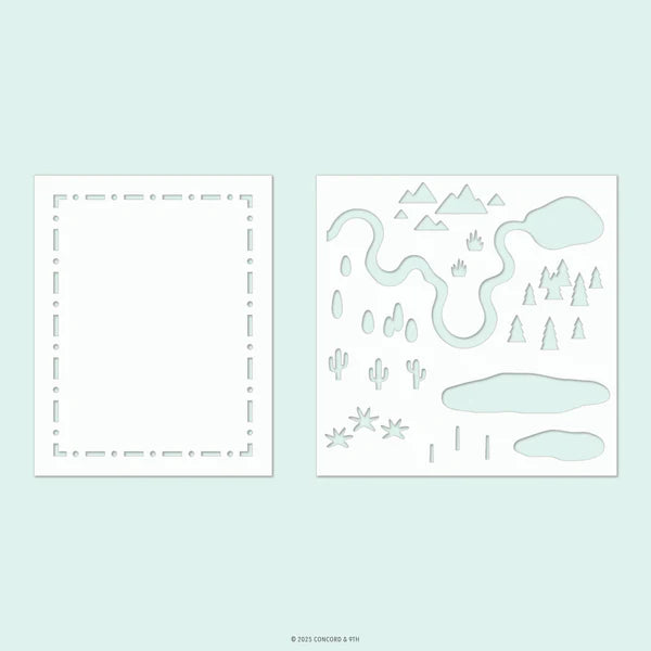 Adventure Awaits Stencil Pack
