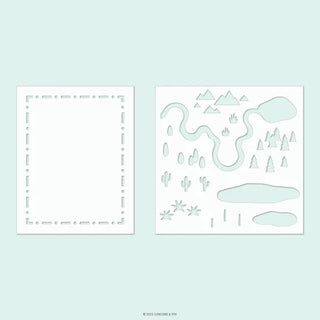 Concord & 9th Adventure Awaits Stencil Pack