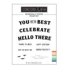 Concord & 9th Boardwalk Stacks Sentiments Stamp Set