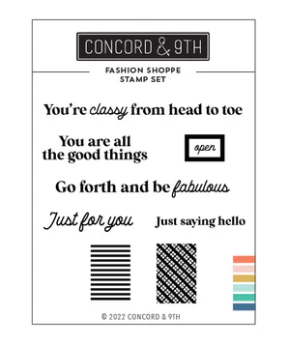 Concord & 9th Fashion Shoppe Sentiment Stamp Set
