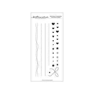 Concord & 9th Kristina Werner KW1107 Kristinas Finishing Touches stamps for faux stitching look