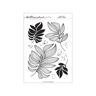 Concord & 9th Kristina Werner KW1110 Long Line Leaves stamps