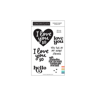 Concord & 9th Radiant Heart Sentiment Stamp Set